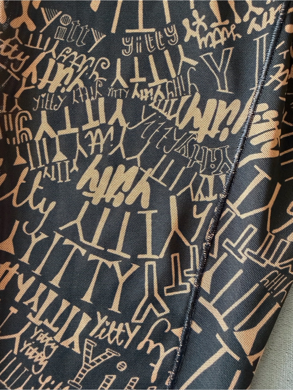 YITTY Black Leggings with Bronze Logo Print - Picture 6 of 10